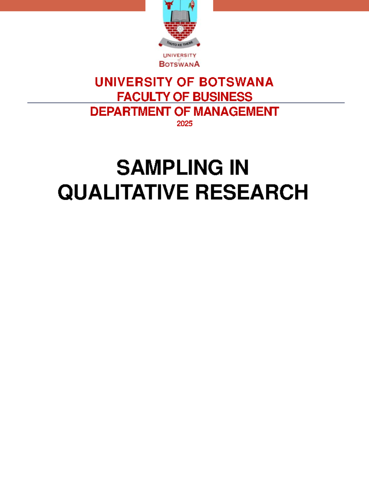 Sampling in Qualitative Research - Research Methods in Business (BM ...