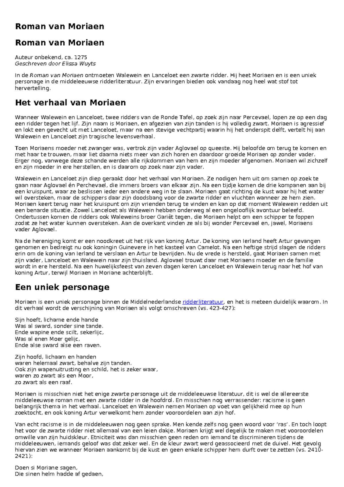 Roman van Moriaen: Een Uniek Verhaal van Identiteit en Avontuur ...