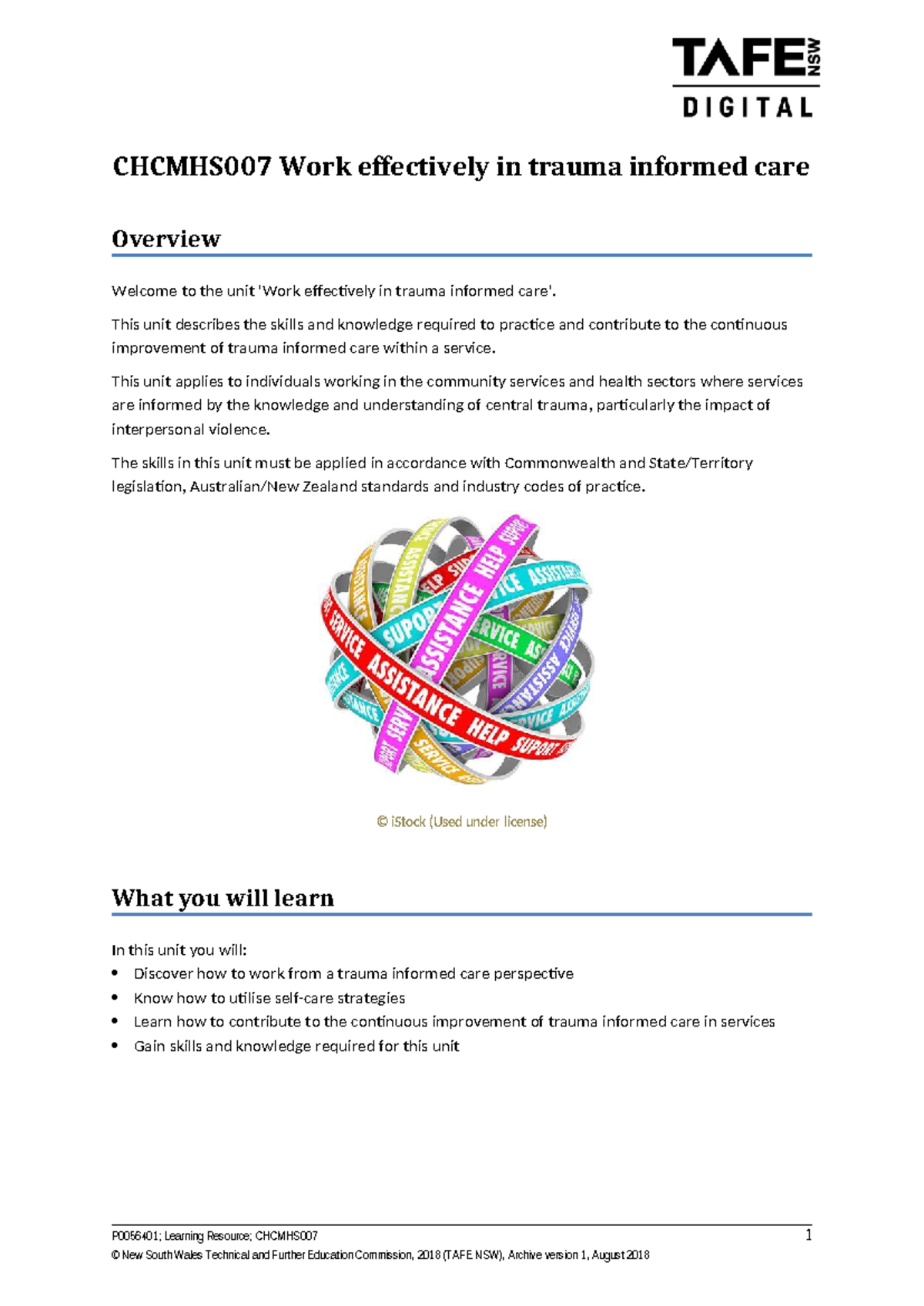 CHCMHS007 Trauma Informed Care: Skills & Strategies Overview - Studocu