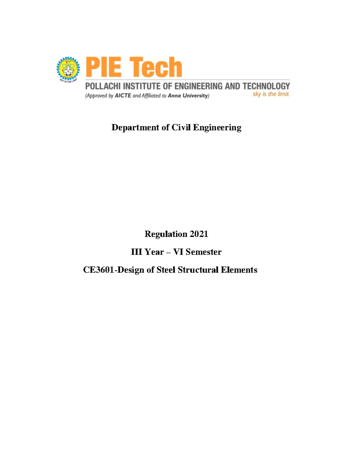 CE 3601 Final Exam Notes on Design of Steel Structural Elements - Studocu