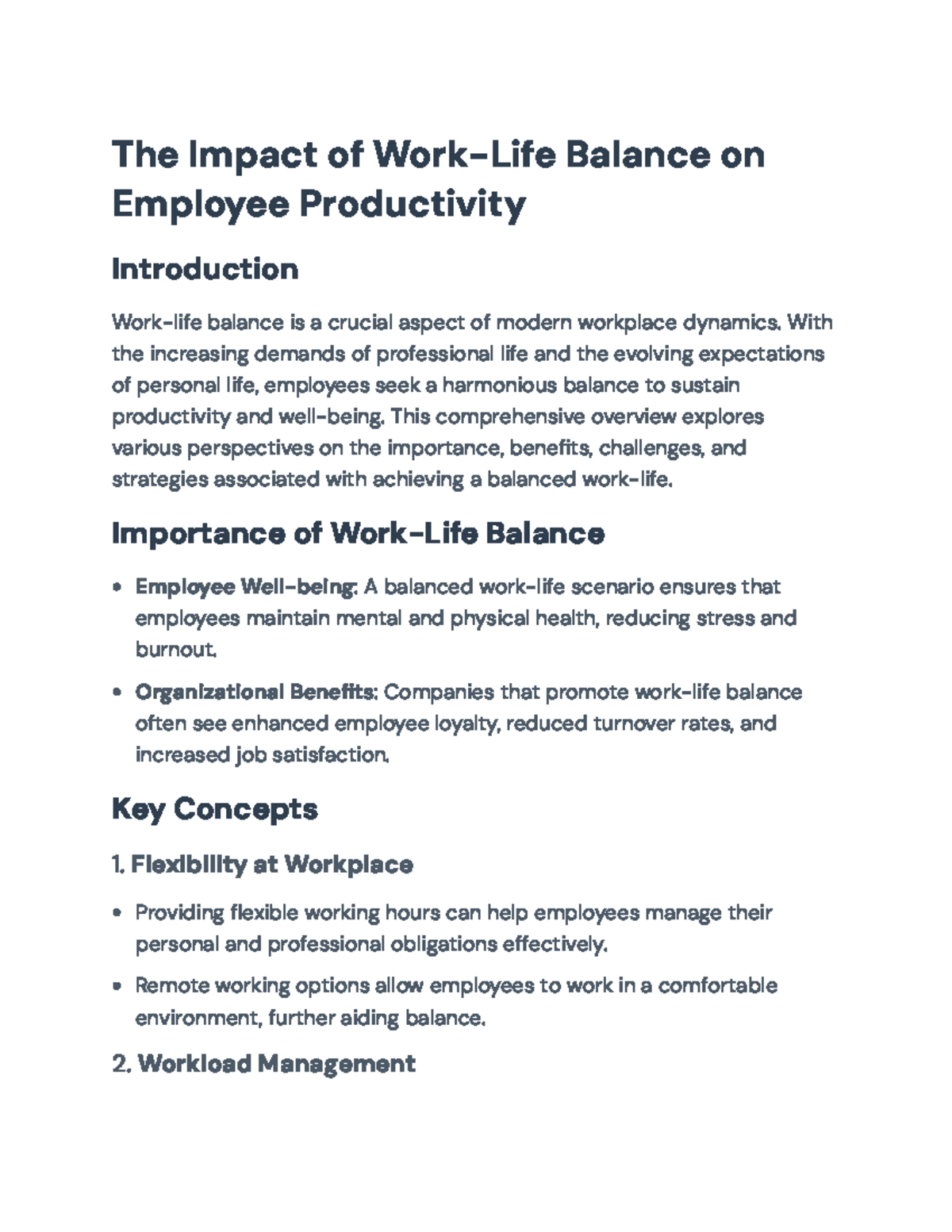 Work-Life Balance Impact on Employee Productivity: Strategies ...