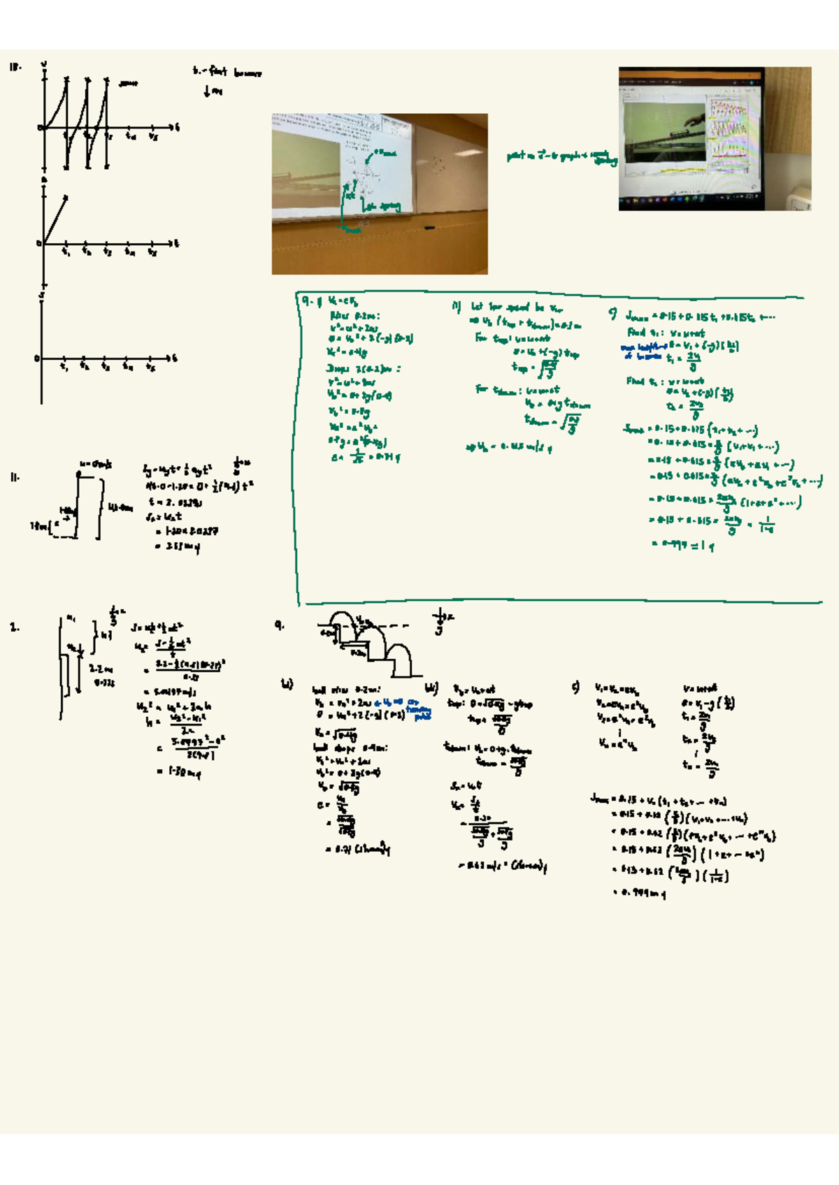 Physics Tut 1.3: Spring Motion and Bounce Analysis - Studocu