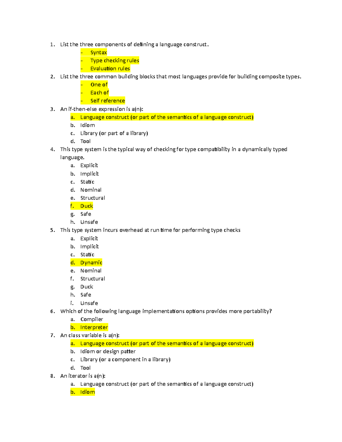 Final cmps 231 1 - Easy solution - List the three components of ...