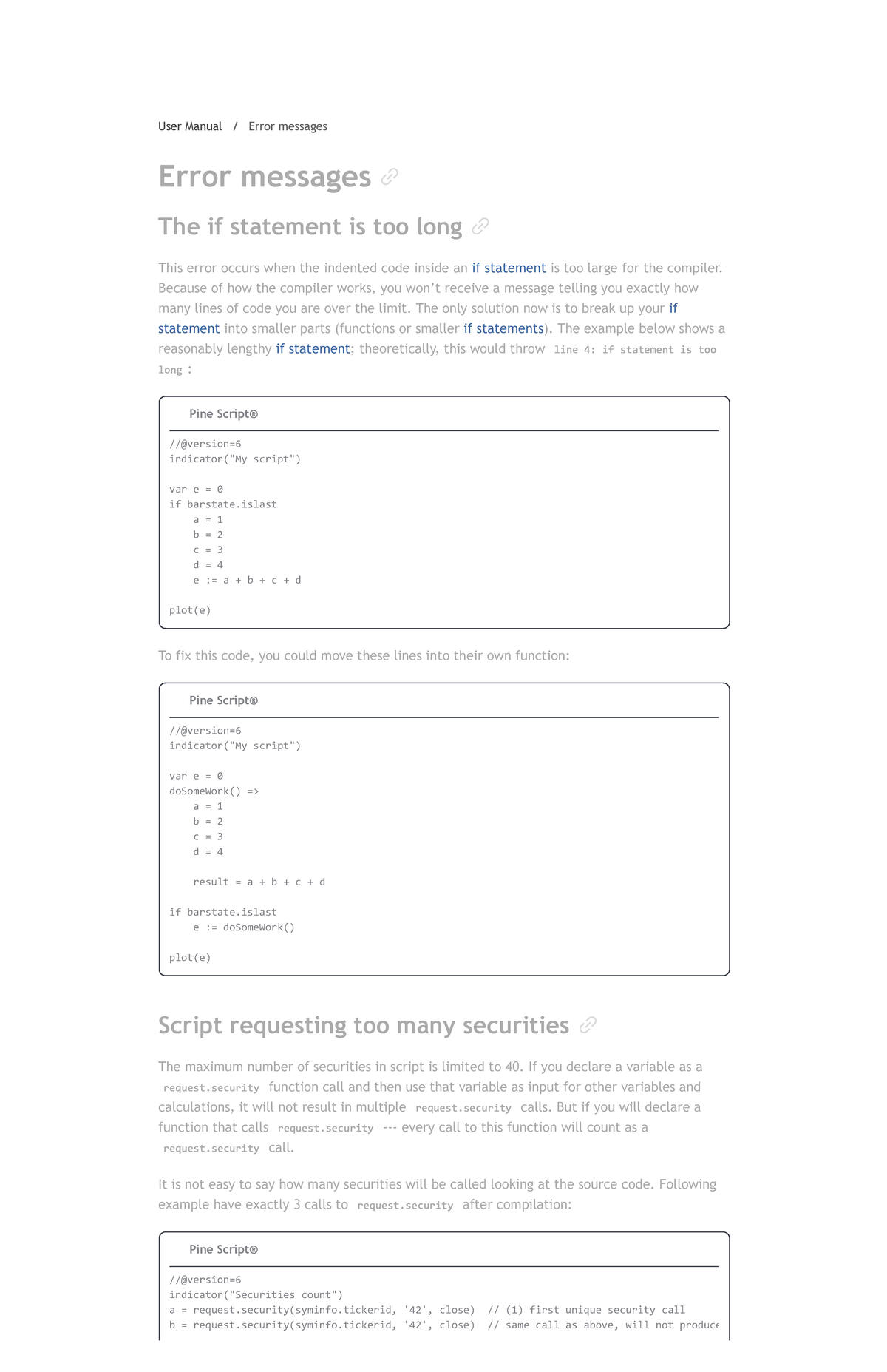 Error Messages in Pine Script: Troubleshooting Guide - Studocu