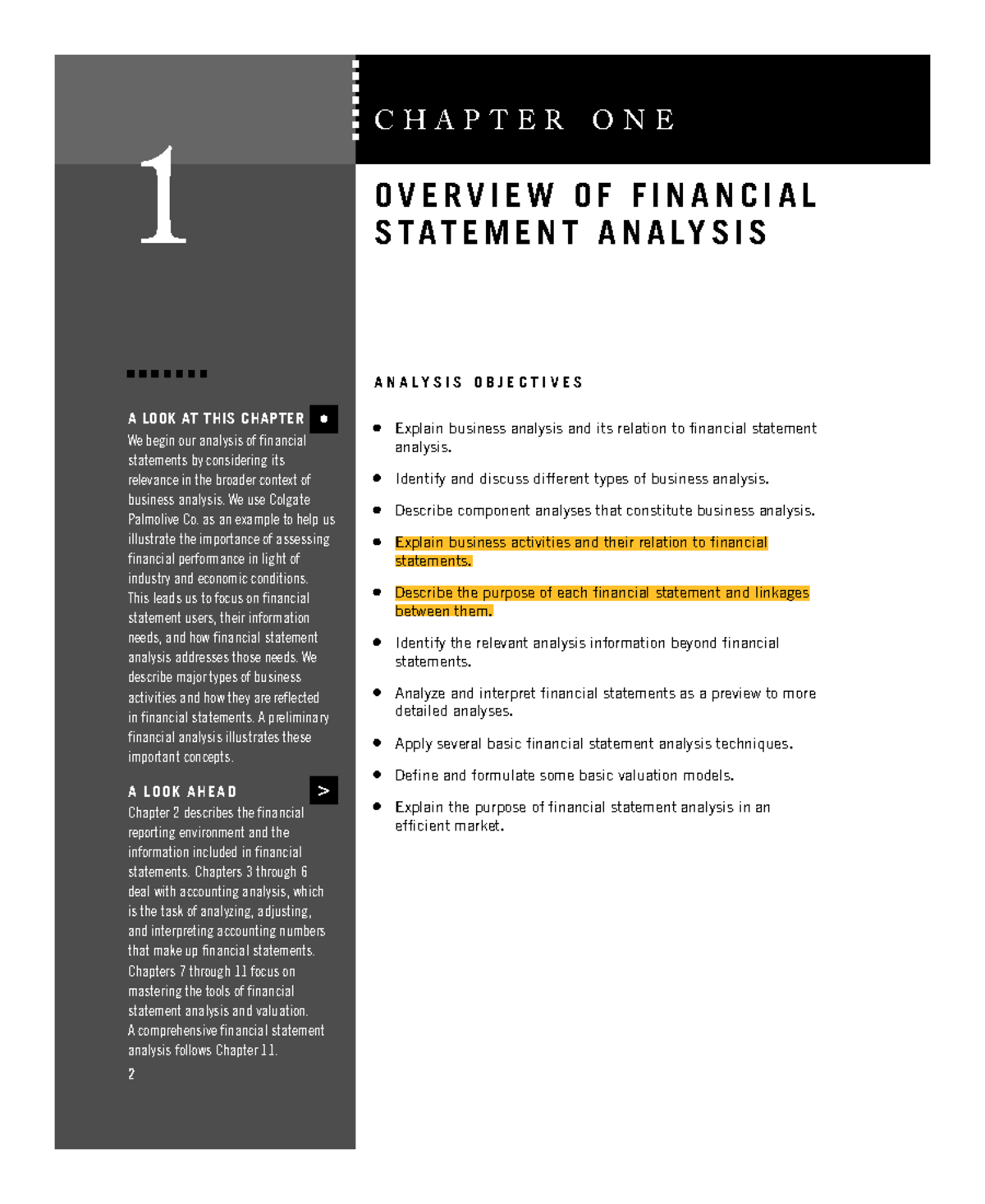 C1 - Overview of Financial Statement Analysis (sub79433) - Studocu