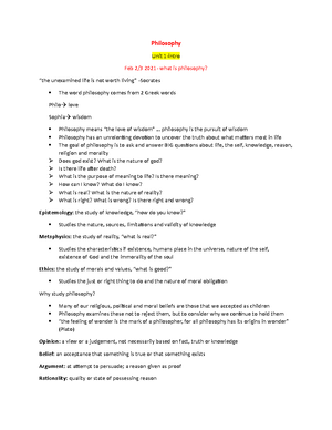 Introduction to Philosophy Module 3 Grade 12 - Studocu