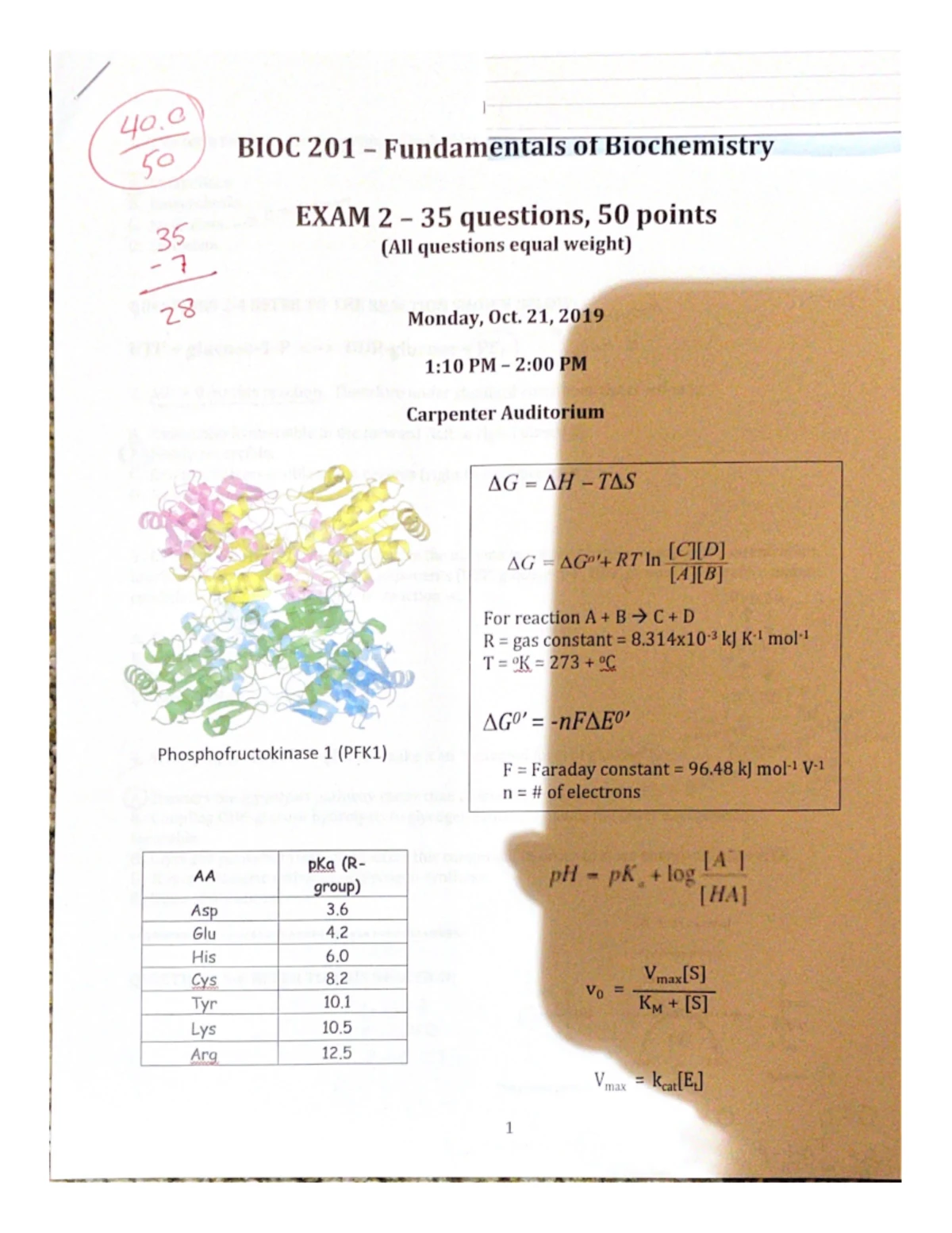 Biochemistry Extra Problems - Enzyme Kinetics - Biochemistry Extra ...
