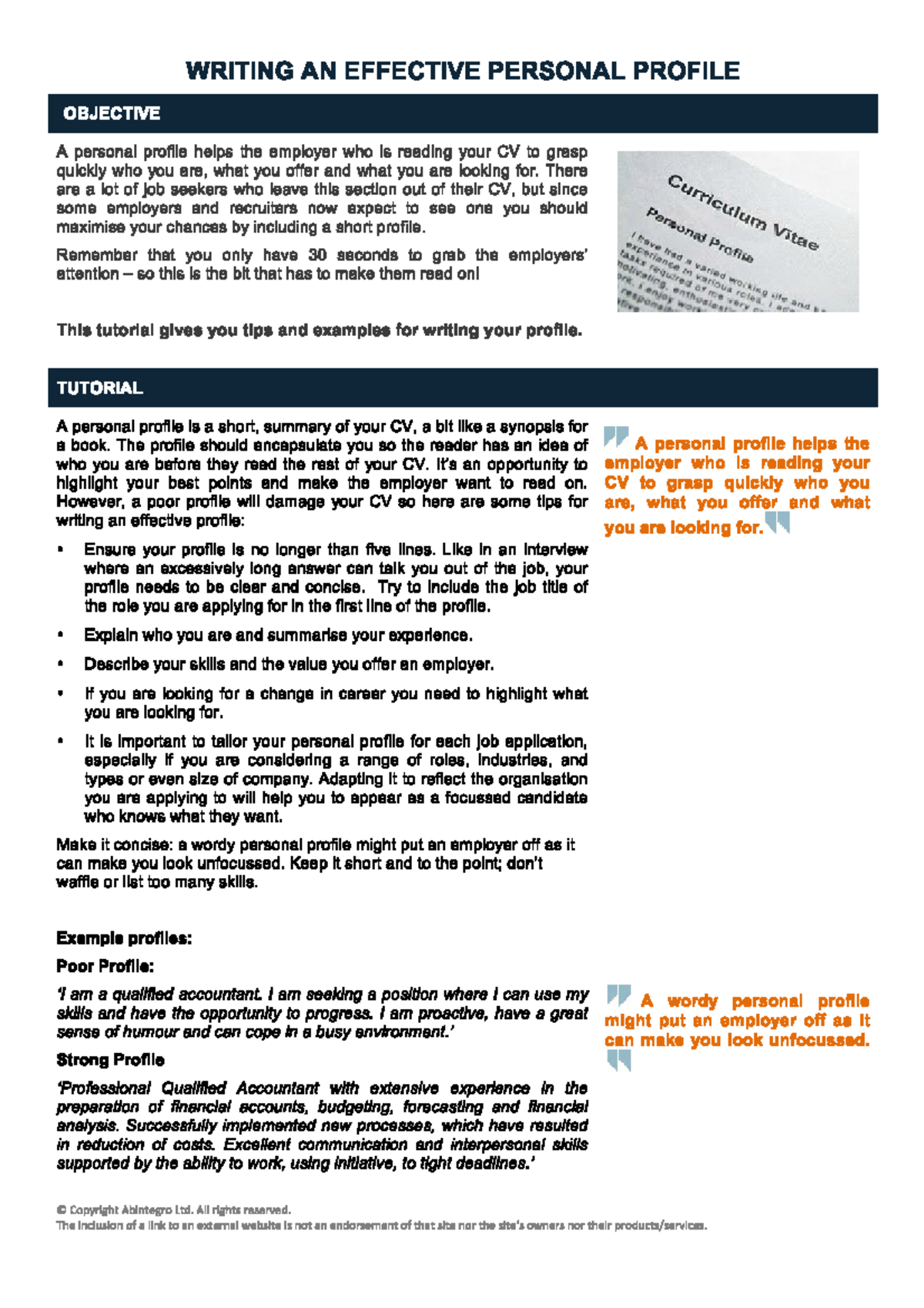 Writing an Effective Personal Statement - WRITING AN EFFECTIVE PERSONAL ...
