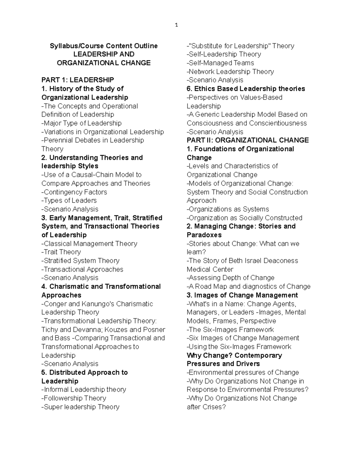 Leadership and Organization: Key Concepts and Theories Summary - Studocu