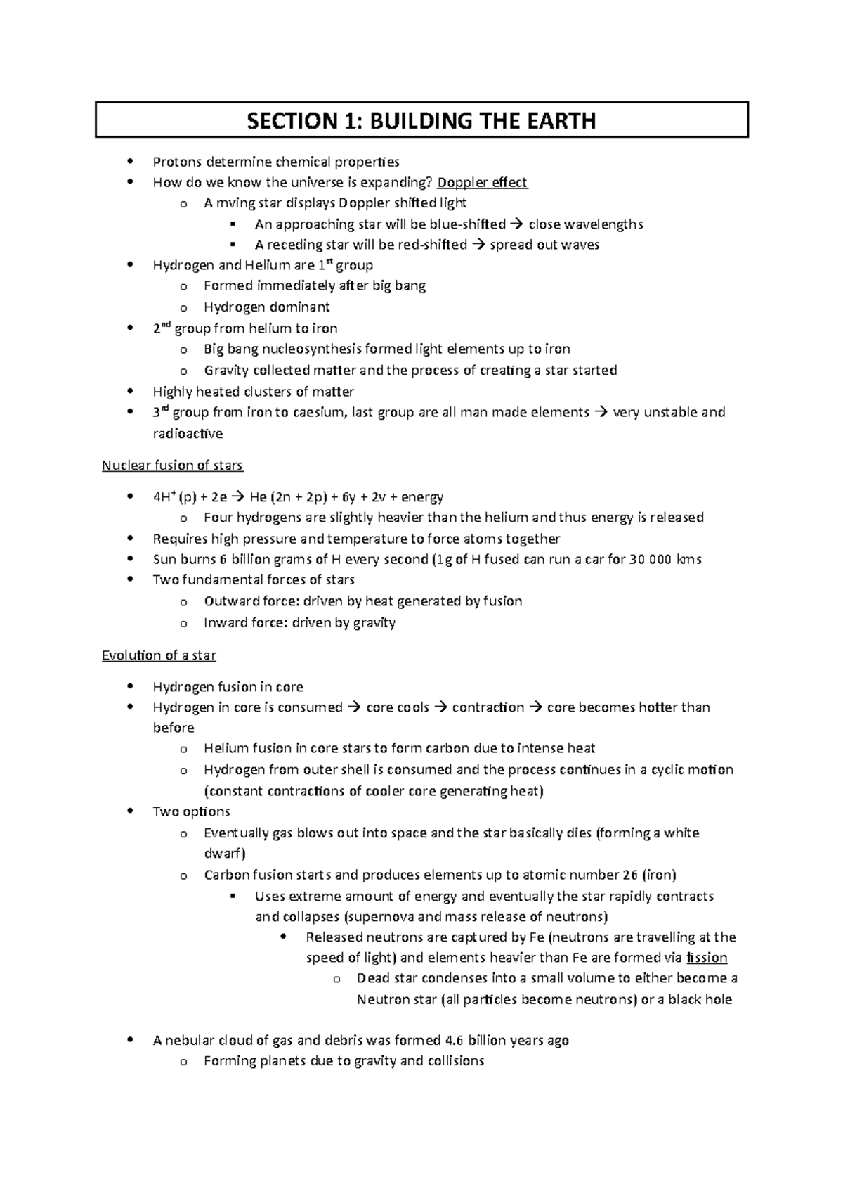 Evolution of the Earth - Lecture Notes - EA1110 Study Guide - Studocu