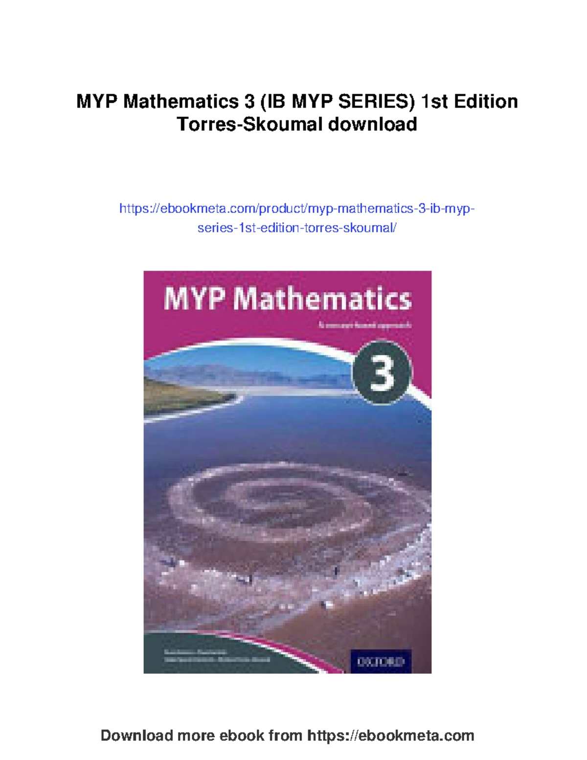 MYP Mathematics 3 (IB MYP SERIES) 1st Edition study notes and resources ...