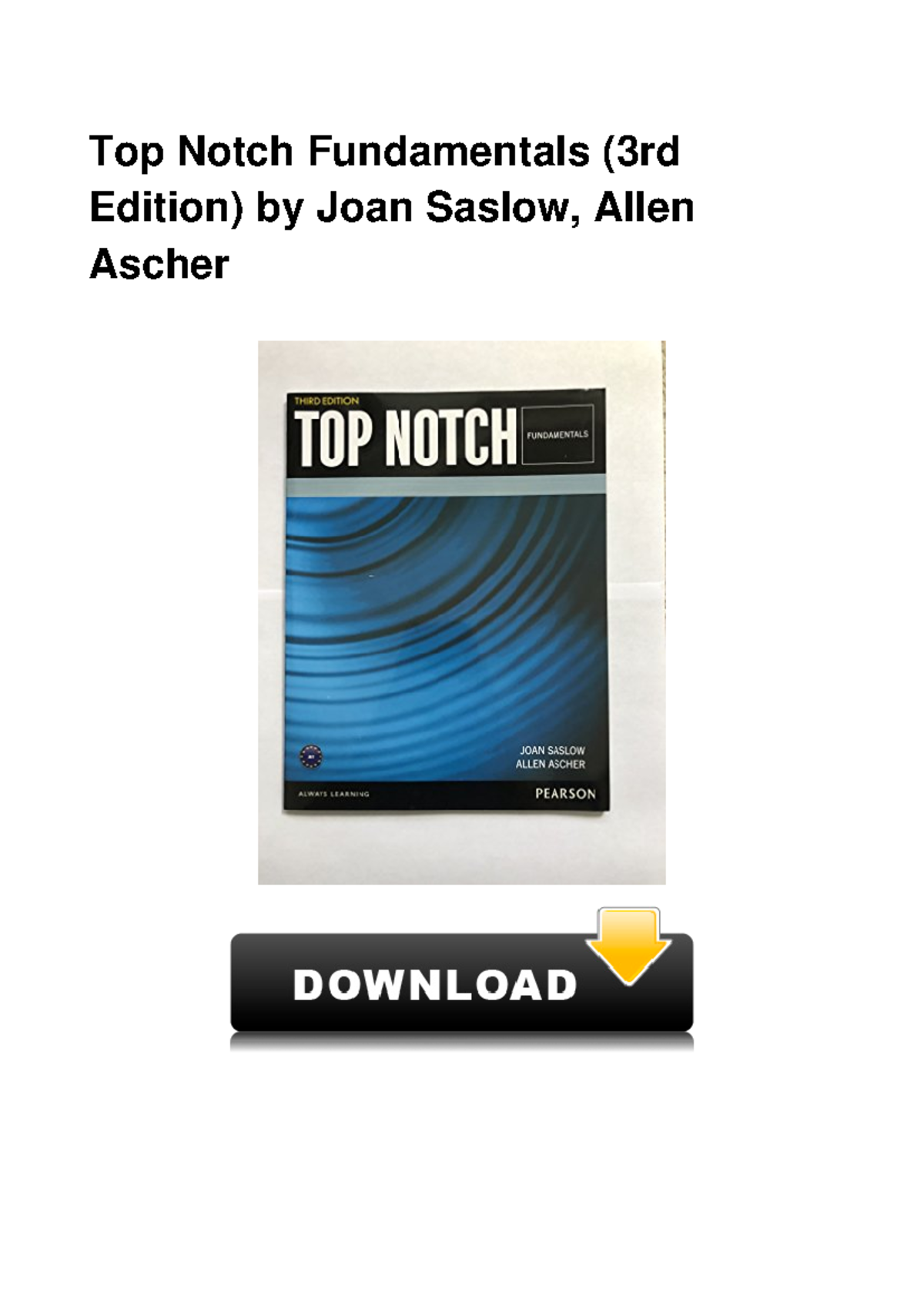 Top Notch Fundamentals 3rd Edition by - The benefit you get by reading ...