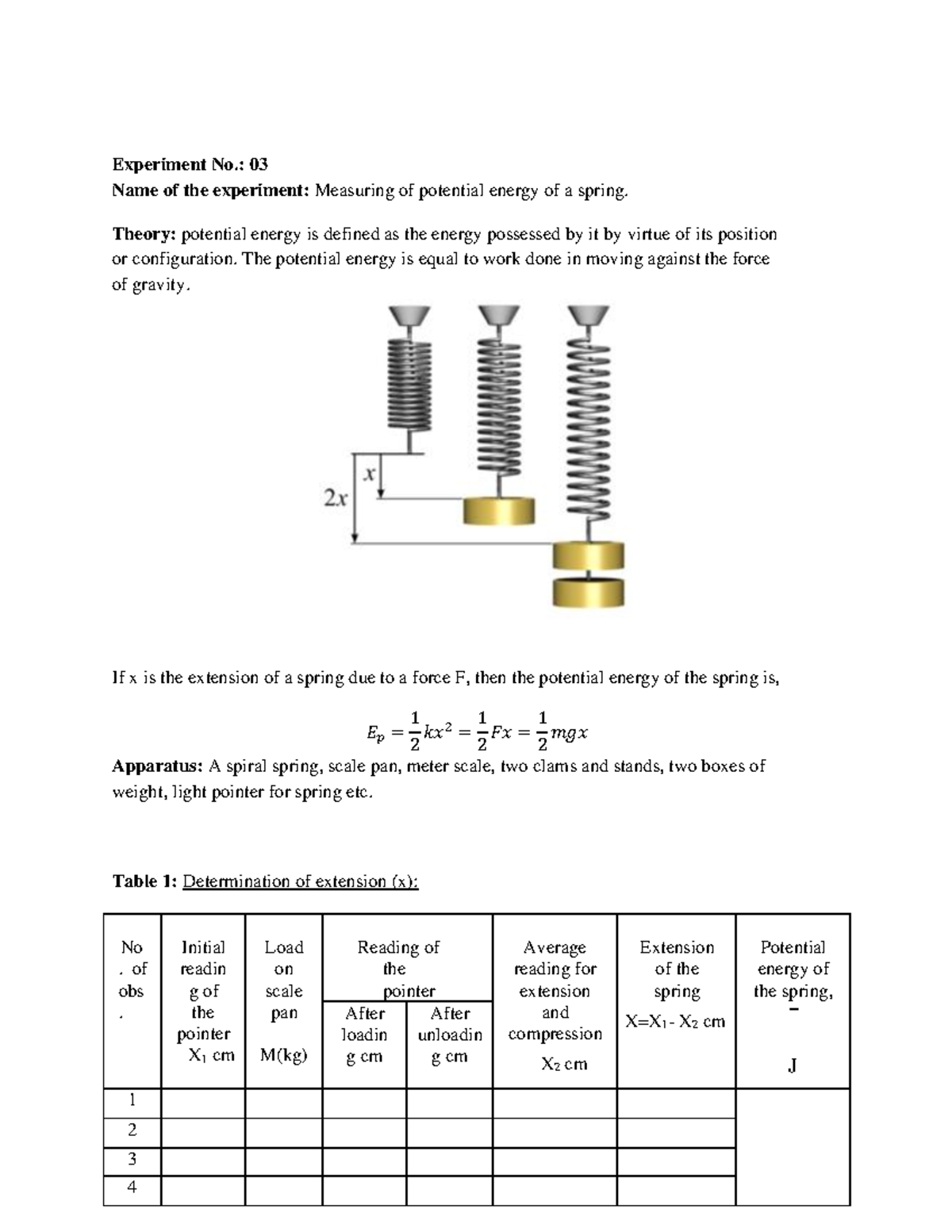 Lab-3 - Physics practical sheet 3 - Experiment No.: 03 Name of the ...