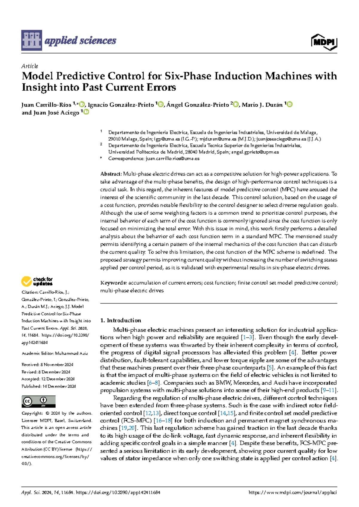 Model Predictive Control of Induction Motor Drives with Virtual Voltage ...