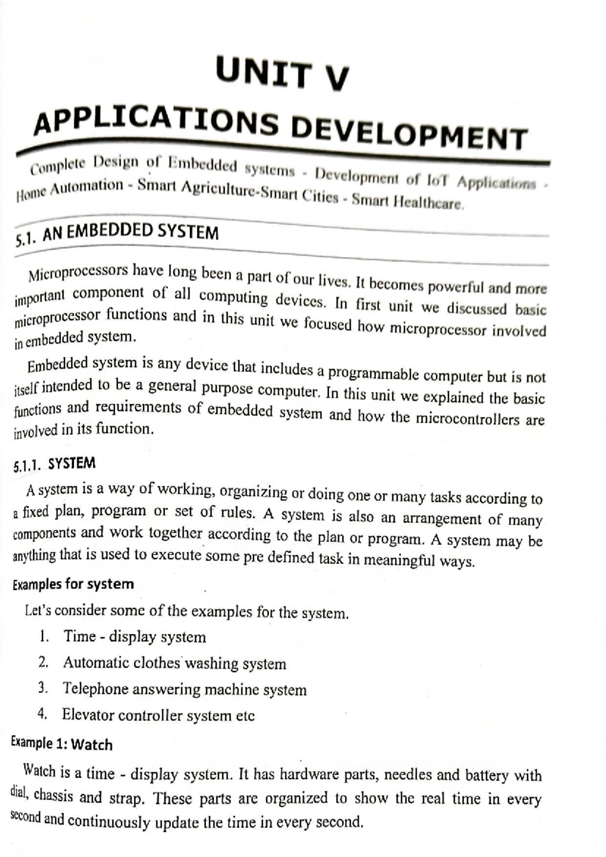 Unit V - Applications Development: Embedded Systems & IoT Design - Studocu