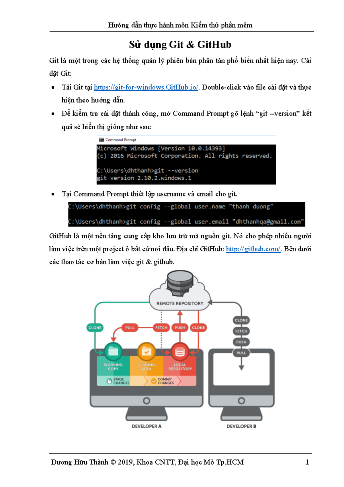 Git-github - GIt-github - Sử dụng Git & GitHub Git là một trong các hệ ...