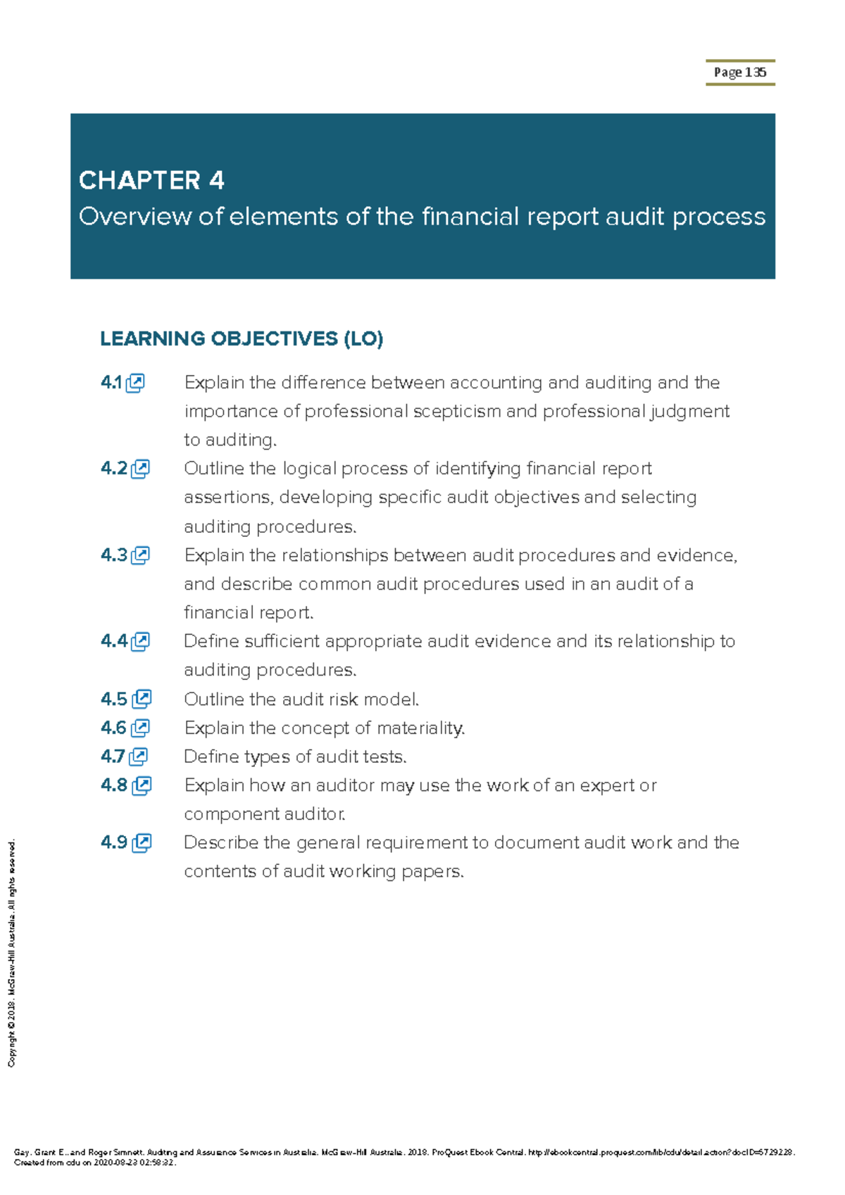 Auditing & Assurance Services AUSTRALIA: Chapter 4 on Financial Report ...