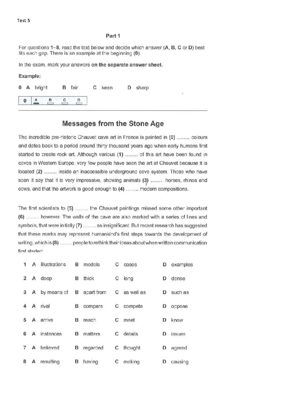 Test 5 Mock FCE - CVCB Exam Preparation Questions and Answers - Studocu