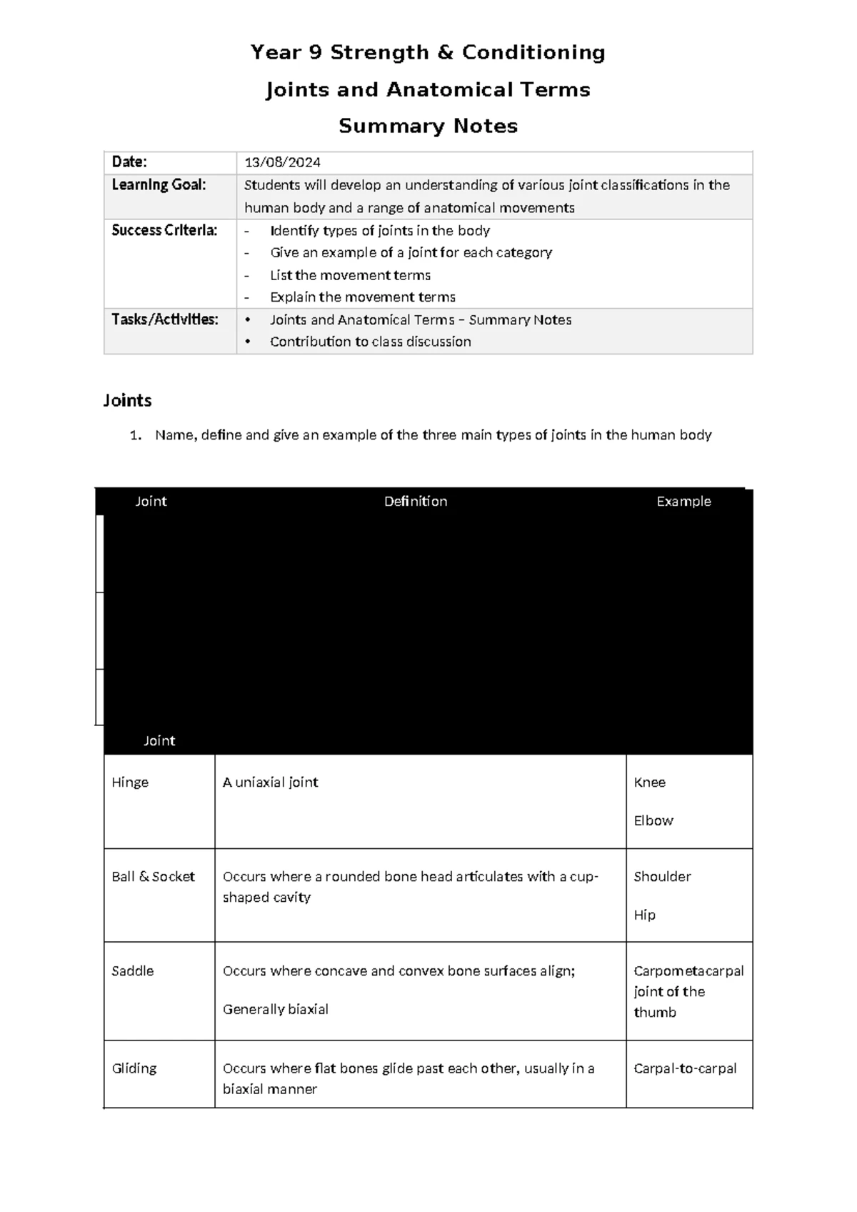 Muscular System Overview - Key Functions & Types of Muscles Notes - Studocu