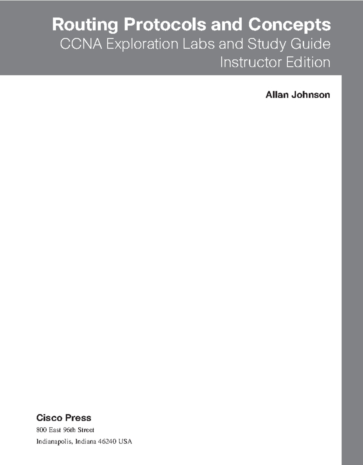 Routing protocols and Concepts (Theory) - Routing Protocols and ...