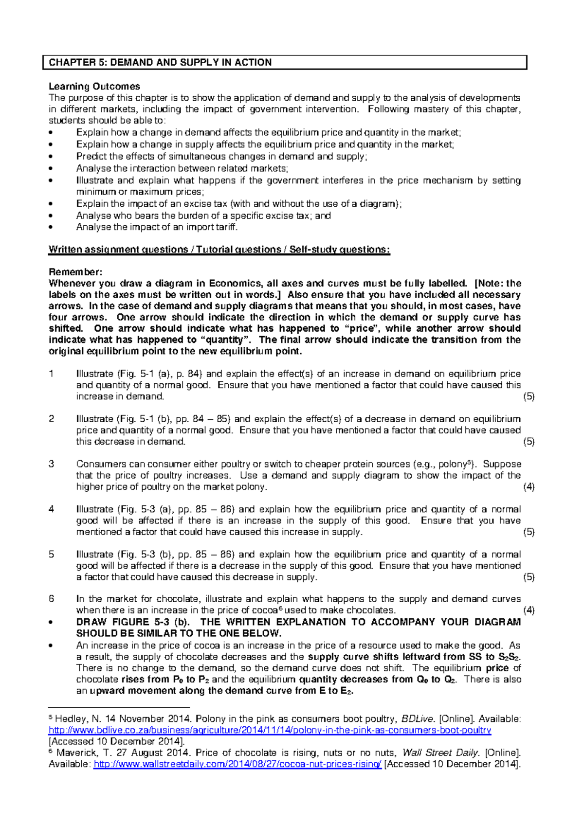 CHAPTER 5: DEMAND AND SUPPLY IN ACTION - Study Guide - Studocu