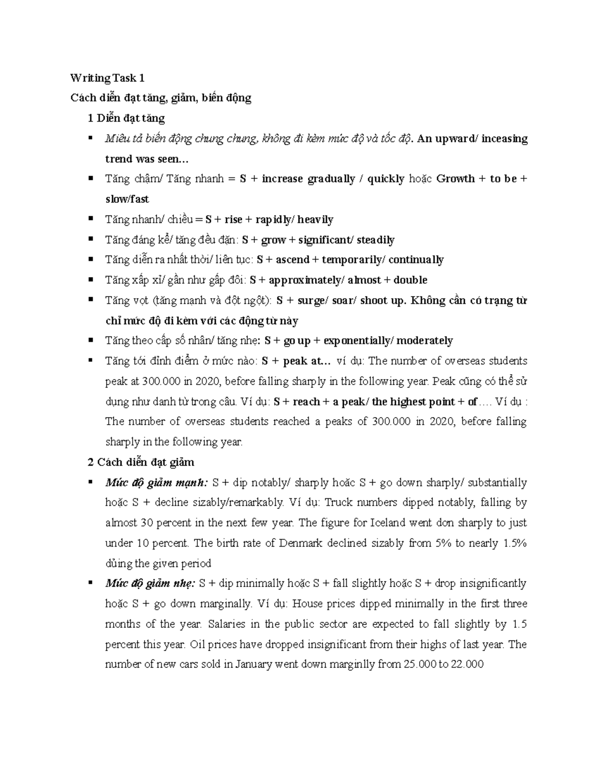 IELTS Writing Task 1: Describing Trends of Increase, Decrease and ...