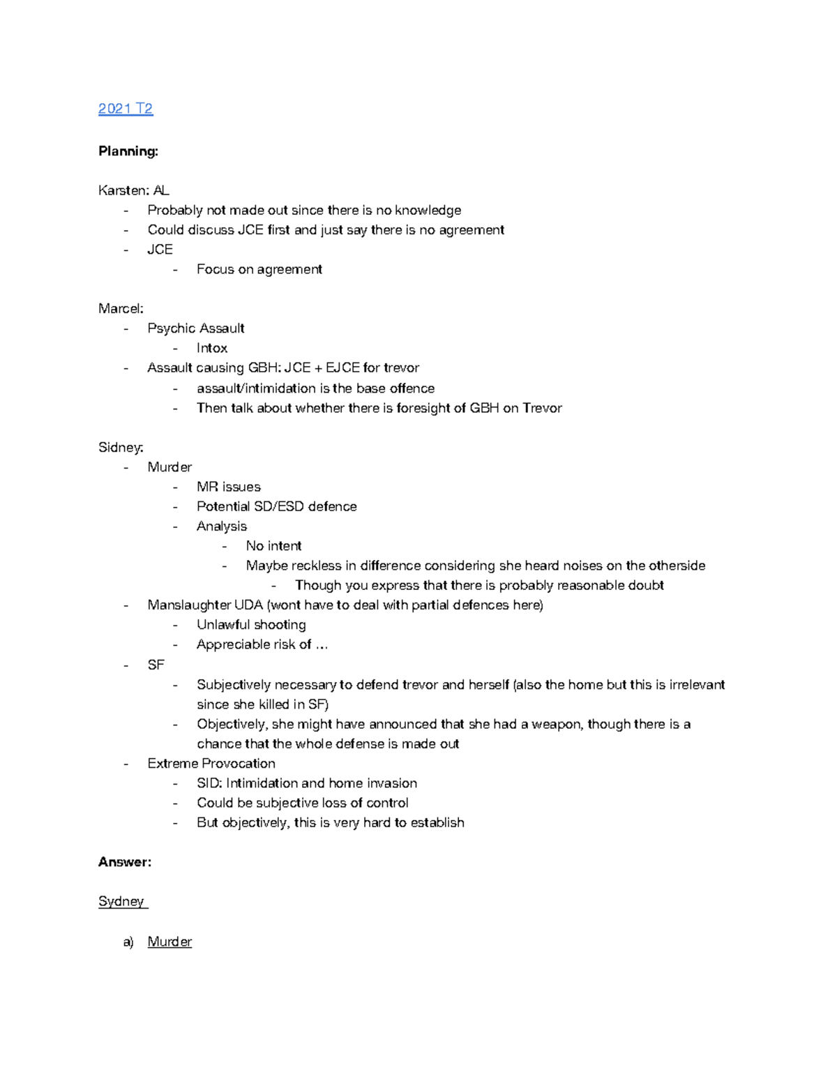 HD LAWS1022 Problem Question Practice Answers: 2021-2024 Analysis - Studocu