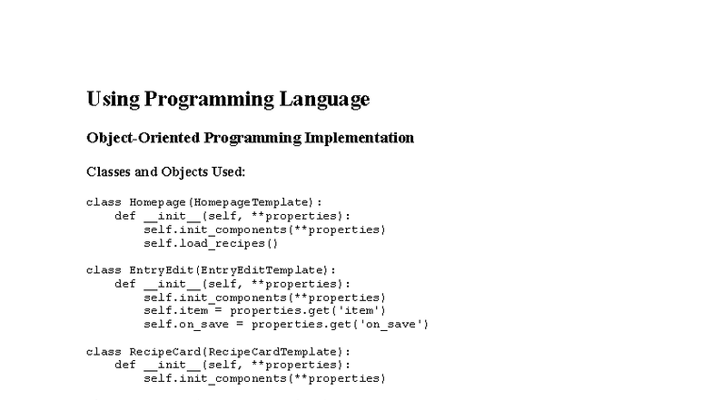 OOP Implementation in Python: Classes, Methods, and Data Structures ...