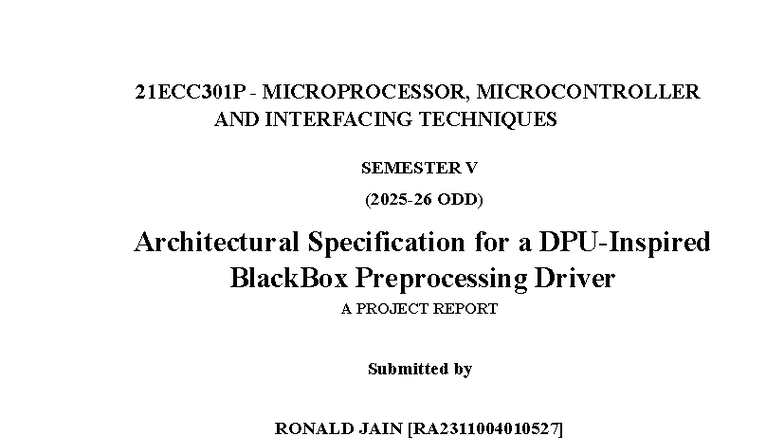 21ECC301P SEM V ODD: Architectural Spec for BlackBox Preprocessing ...