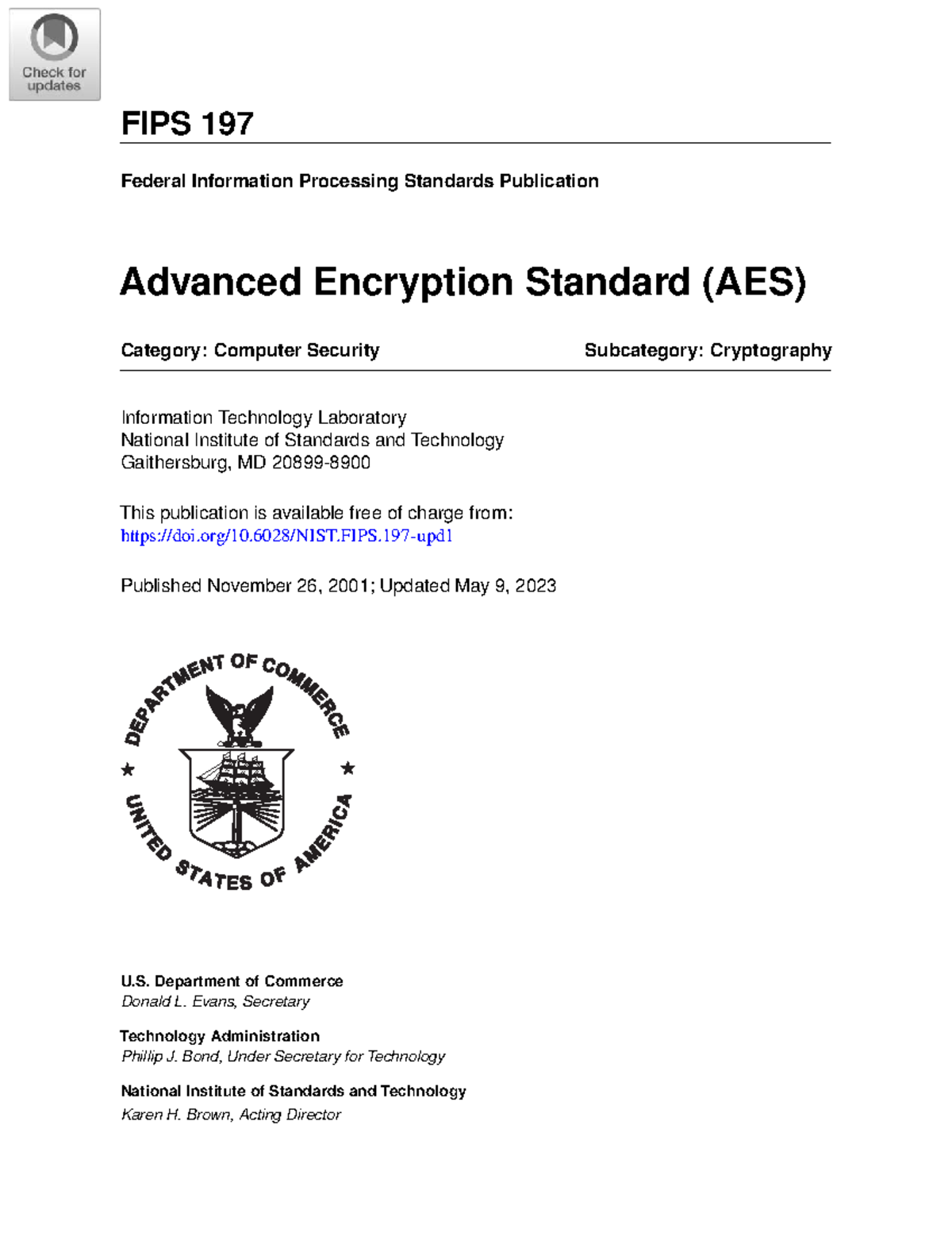 FIPS 197: Advanced Encryption Standard (AES) Overview and ...