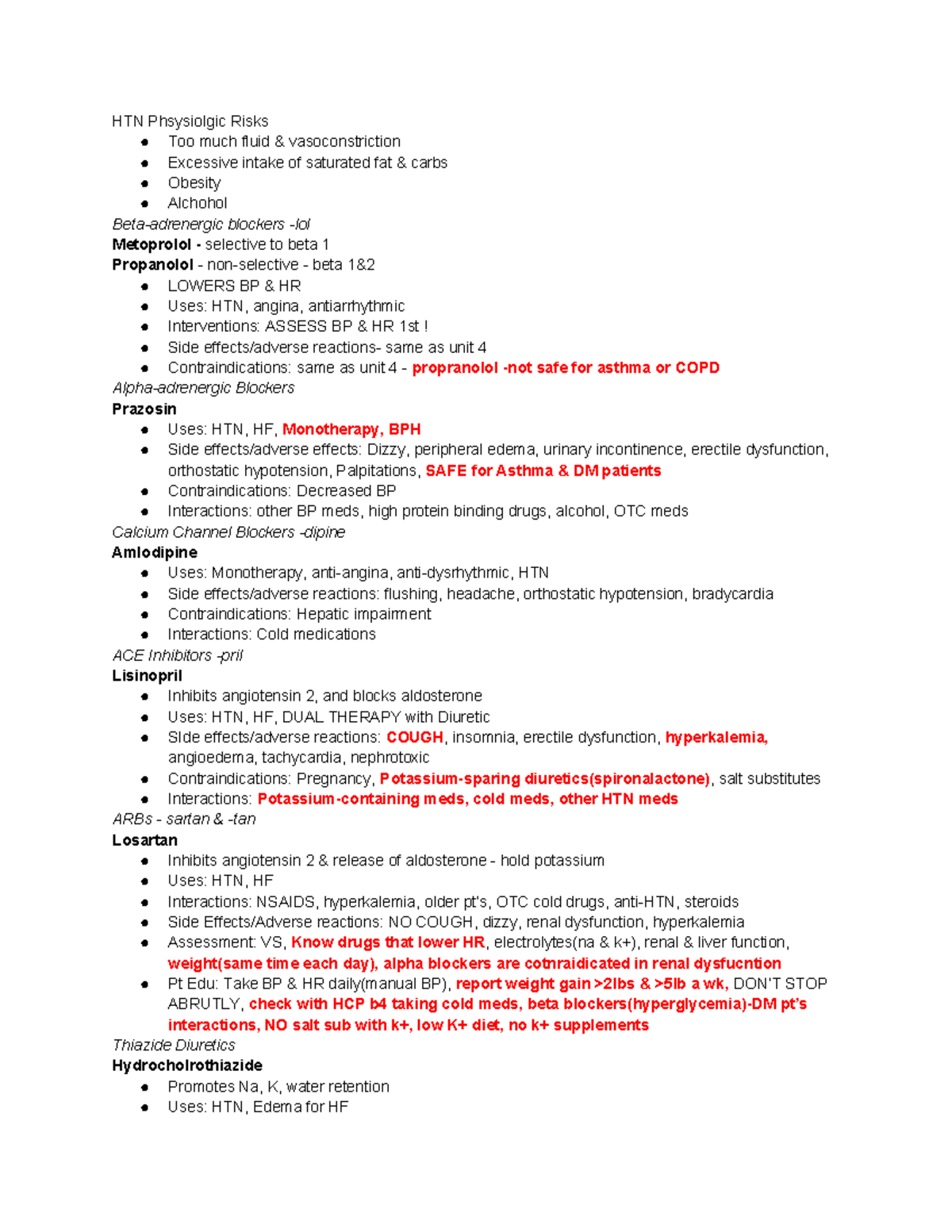 NUR 210 Pharmacology Exam #3: Key Concepts and Medications - Studocu