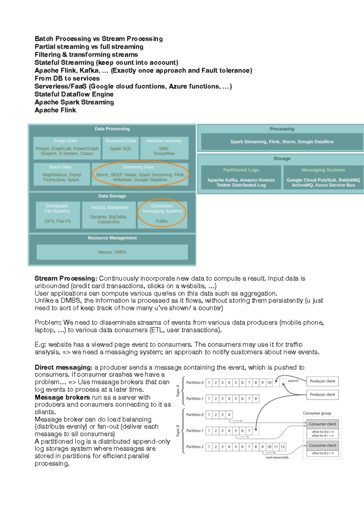 Week 6 - Batch Processing vs Stream Processing Notes - Studeersnel