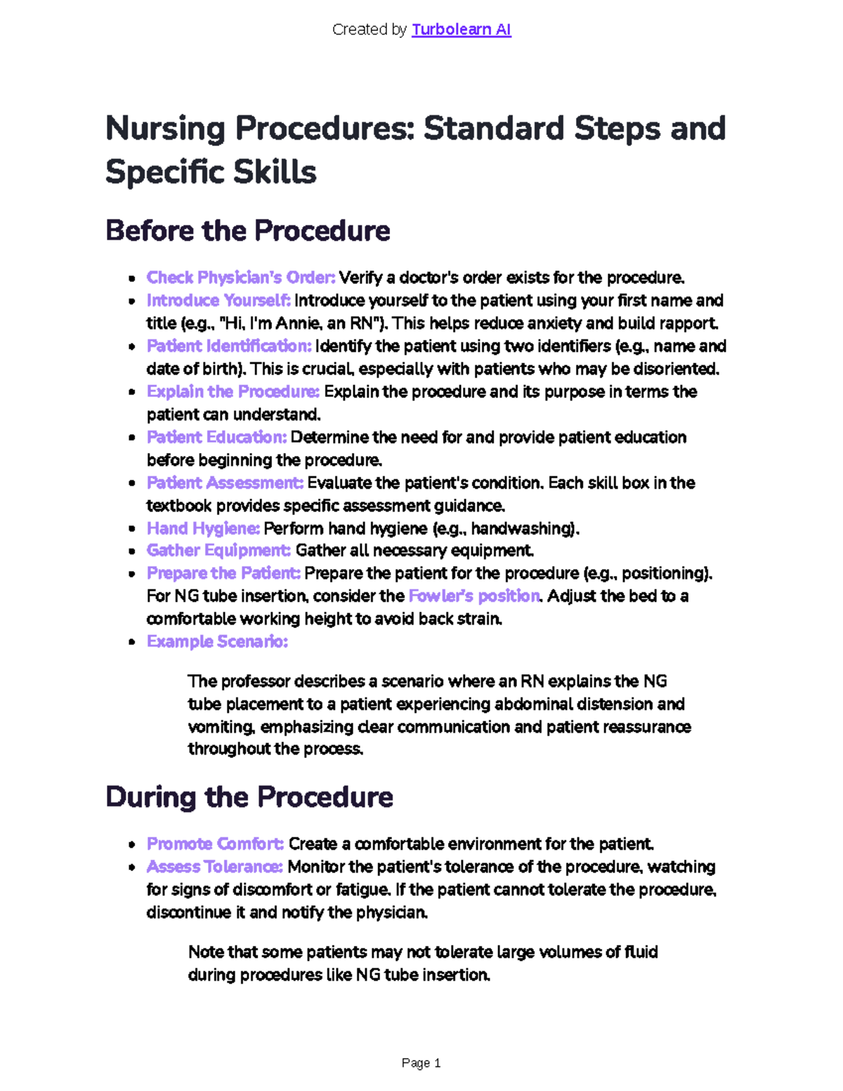 RN Notes Class - Essential Nursing Procedures and Skills - Studocu