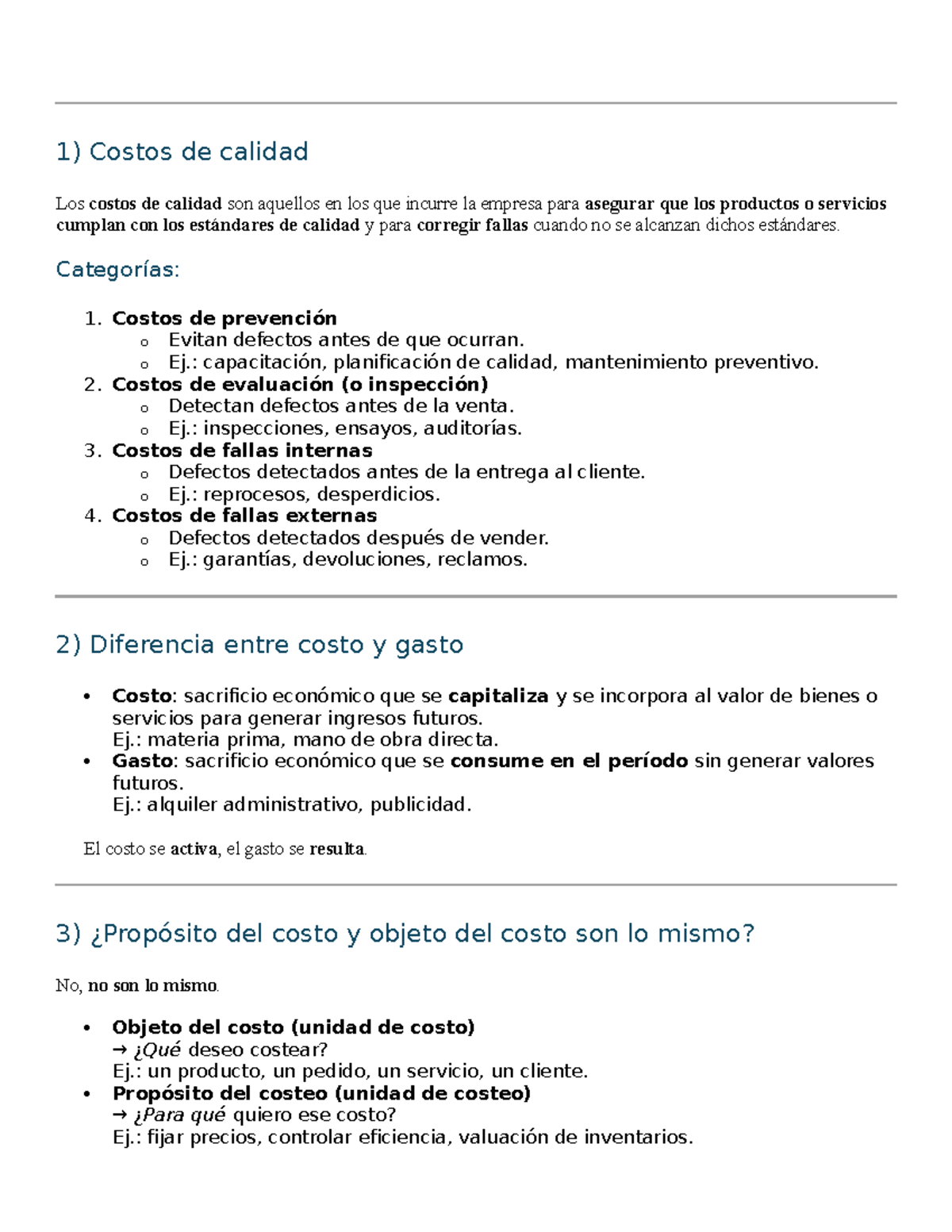 Resumen de Sistemas de Costos: Análisis y Clasificación - Studocu