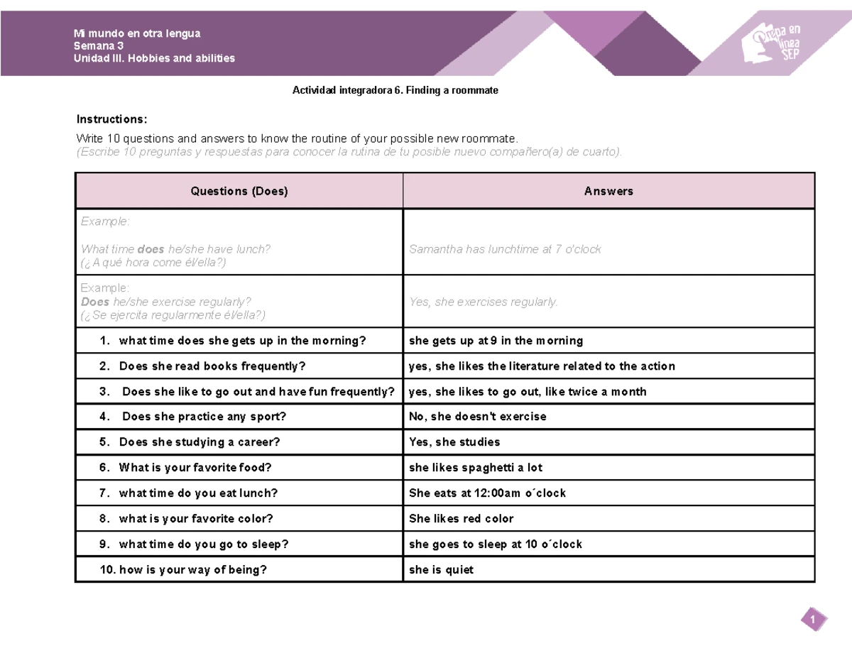 Diversidad en la sexualidad Actividad integradora 6 - ACTIVIDAD