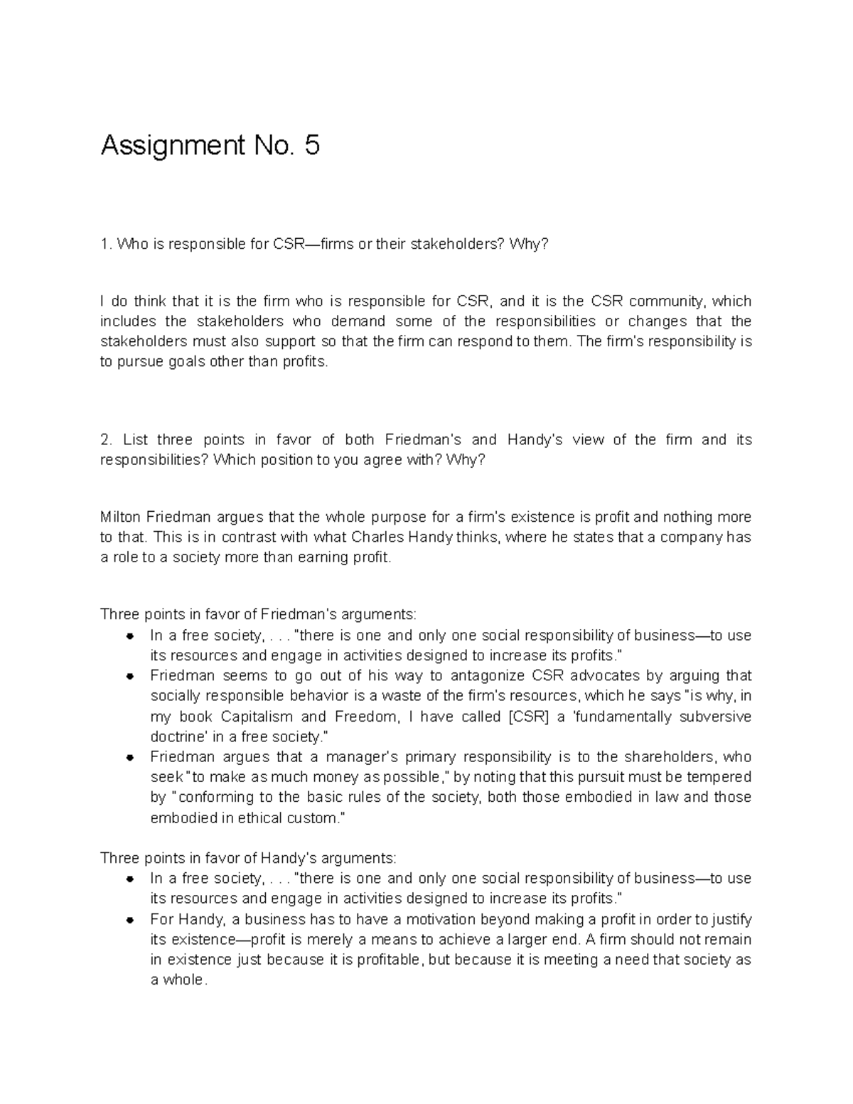 Assignment 5 Mabinijeaangelineb - Assignment No. 5 Who is responsible ...