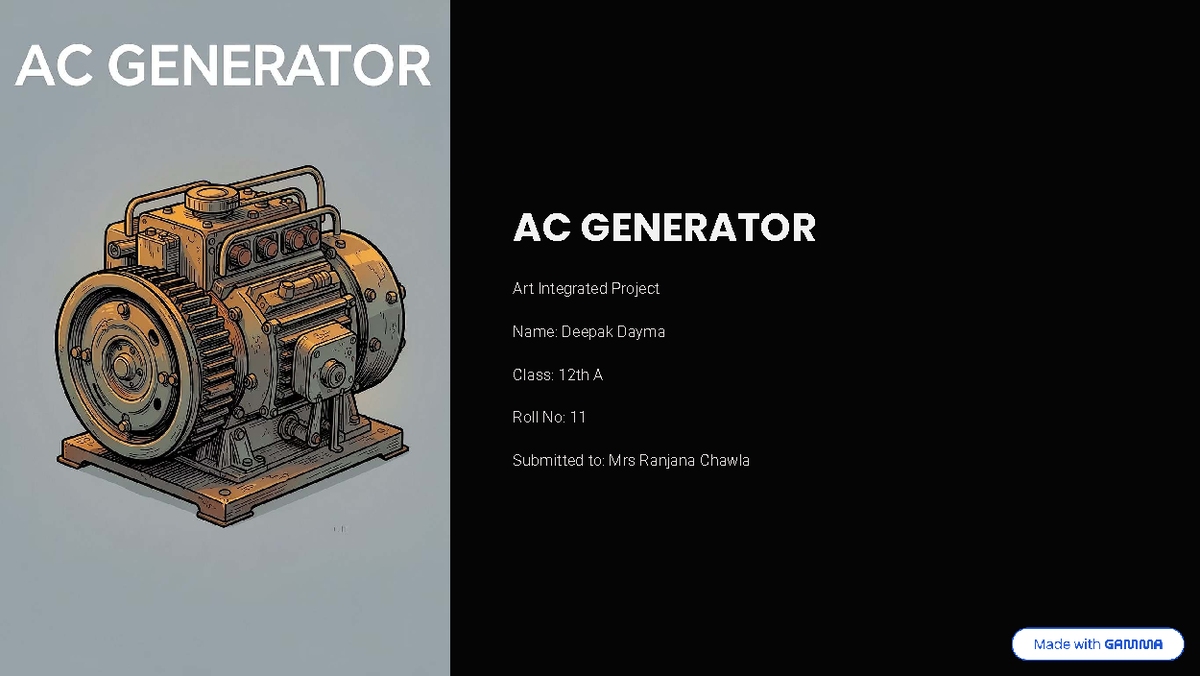 AC Generator Project Overview: Understanding Electromagnetic Induction ...