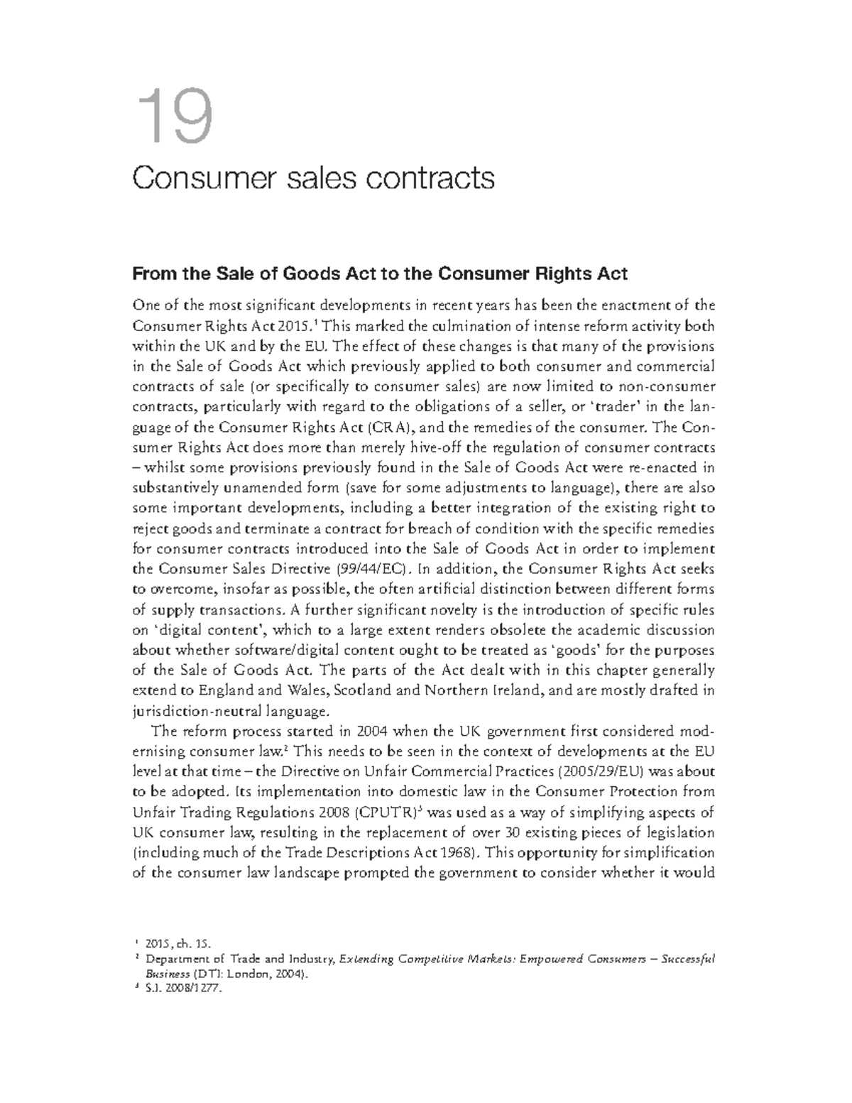Consumer Sales Contracts: From Sale of Goods Act to Consumer Rights Act ...