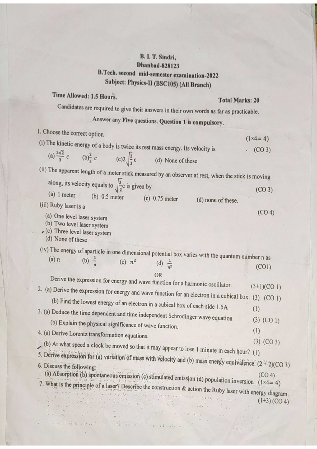 Physics Lab Experiments Bit Mesra