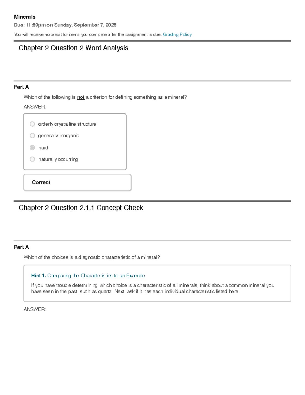 Minerals Properties Identification And Analysis Ch 2 Concepts