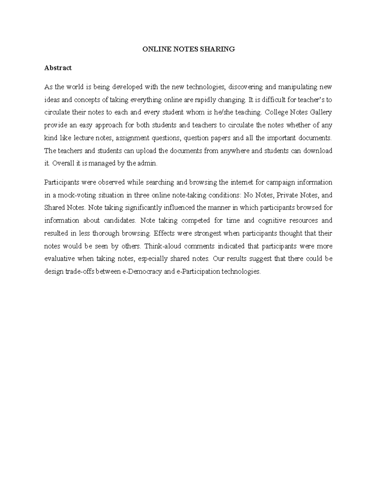 Online Notes Sharing Platform: Enhancing Student Collaboration - Studocu