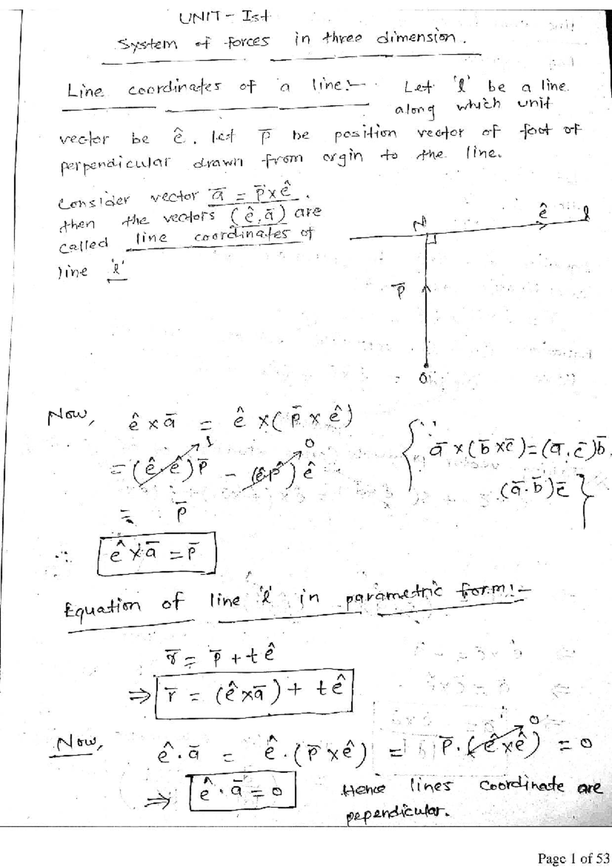 Advanced Mechanics Unit 1: Vector Forces and Moments Analysis - Studocu
