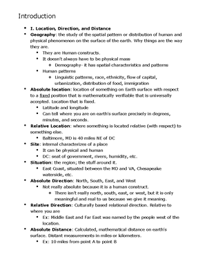 Geography Chapter 1- Introduction - Geography and Science i. ii ...