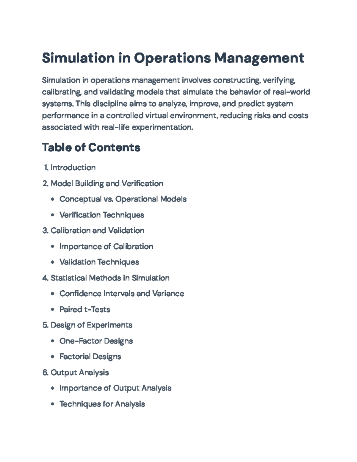 Simulation in Operations Management: A Comprehensive Guide - Simulation ...