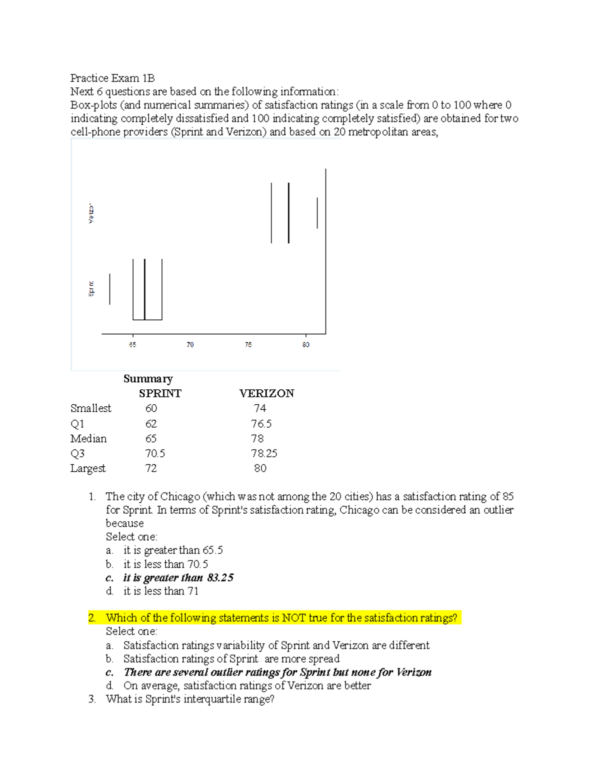 Midterm Exam 1 Practice - Statistics Concepts & Analysis - Studocu