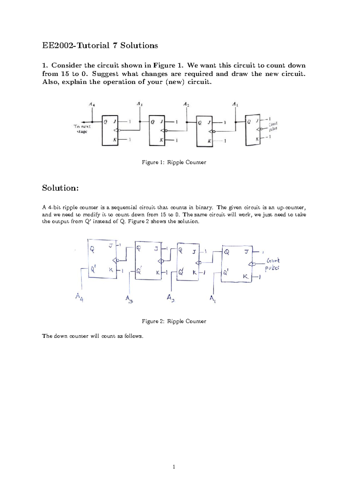 Sol Key Tut7: Modifications for Ripple Counter and Circuit Analysis ...