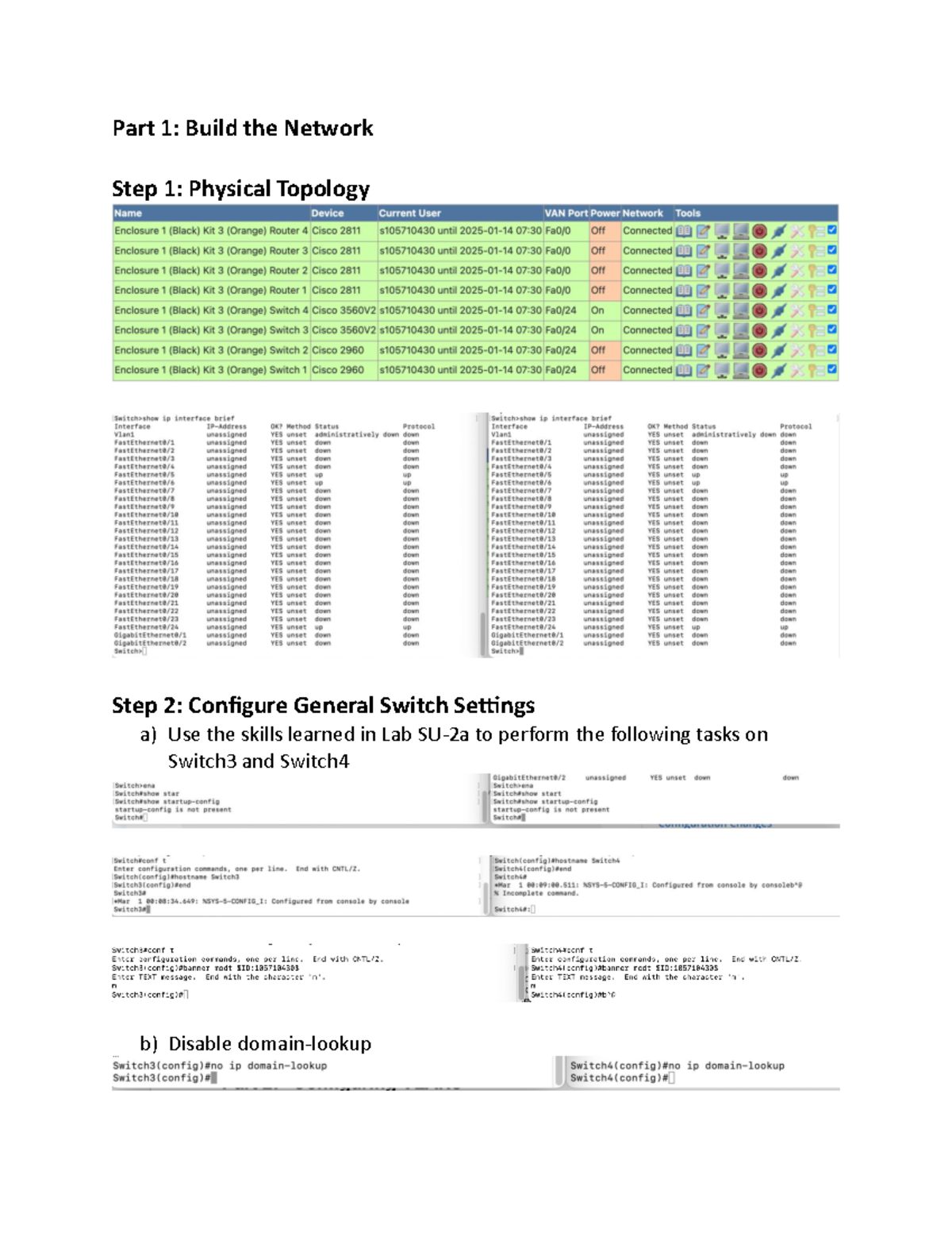 TNE10006 Lab SU 3a: Network Configuration and Security Practices - Studocu