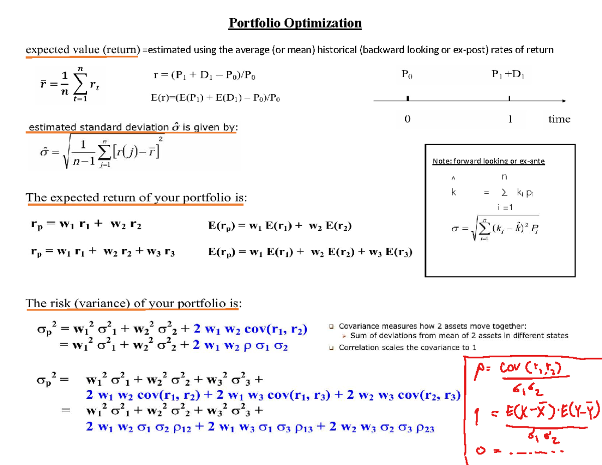 Portfolio Theory and CAPM Derivation AOF 5 Jan 2026 - Studocu