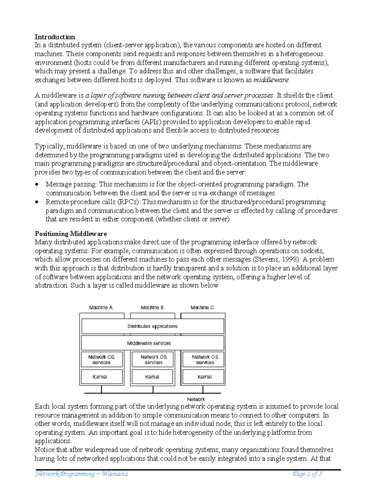 Middleware Overview and Communication Mechanisms in Distributed Systems ...