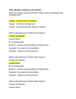 Testa dig själv - referat material om vad - Testa dig själv: Referat ...